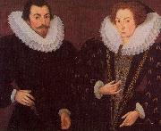 Hieronimo Custodis Sir John Harington and his wfie Sweden oil painting artist